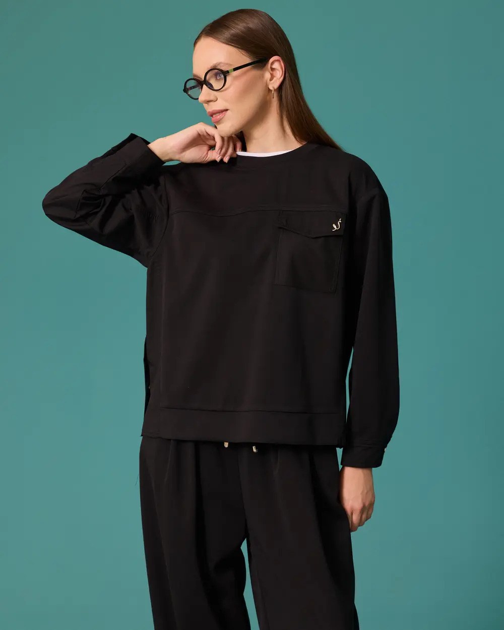 Seçil Kadın  10002622310002 Günlük Sweatshirt Siyah