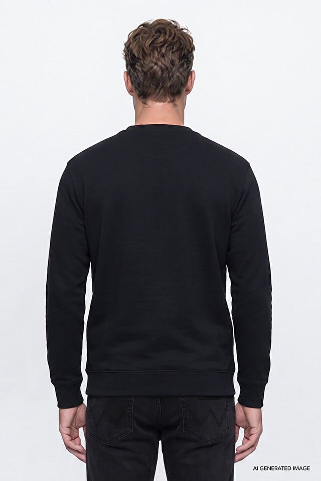 Wrangler Erkek W2620152001 Mid Logo Hoodie Sweatshirt/Black Siyah