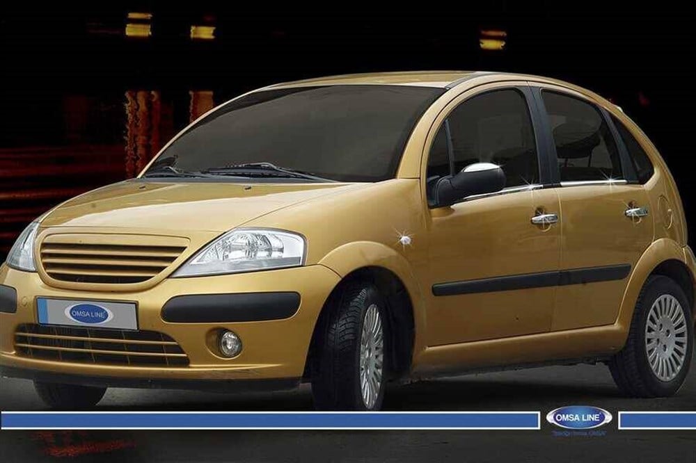 Citroen C3 Krom Cam Çıtası 4 Parça  2002-2009 Arası