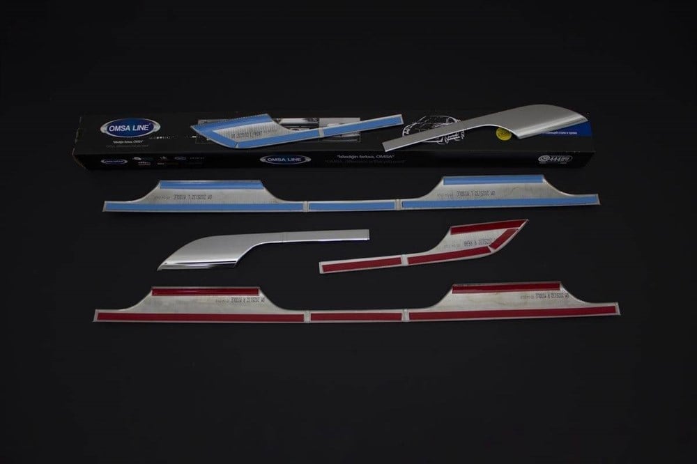 Dacia Duster Krom Yan Marşpiyel Üstü Çıta 6 Parça 2018 ve Sonrası