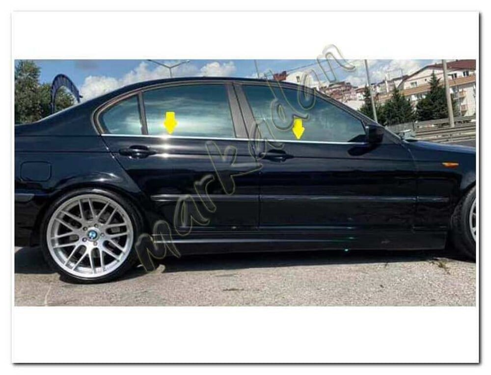 DB Chrome Bmw E46 Sedan Cam Çıtası Nikelajı 1998-2006 4 Parça P.Çelik