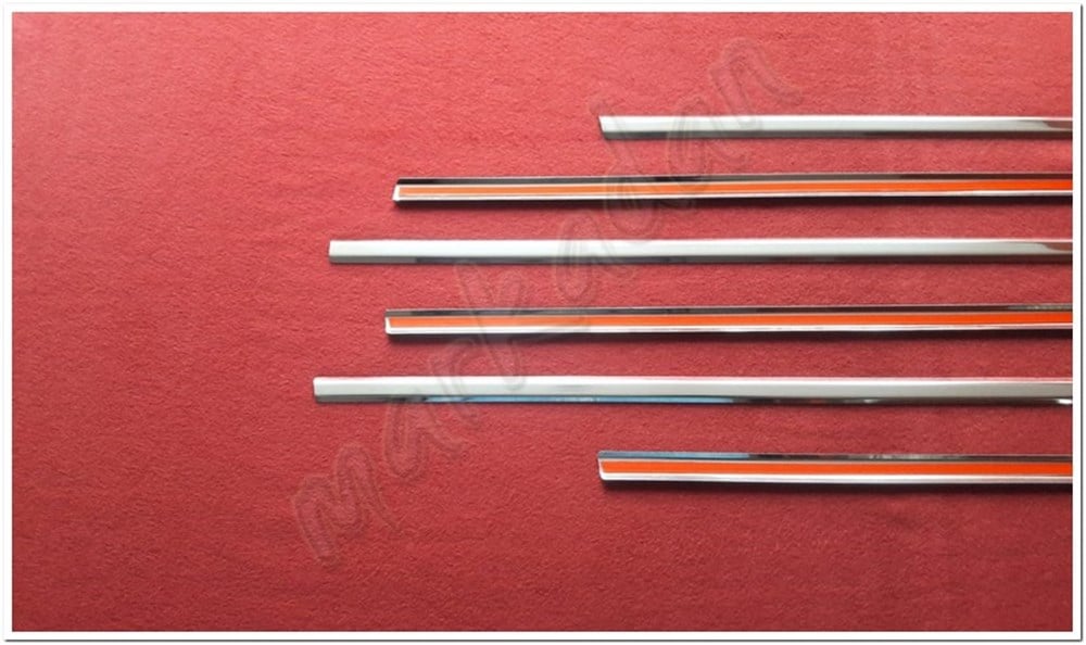 DB Chrome Bmw X5 Cam Çıtası Nikelajı 1999-2006 6 Parça P.Çelik