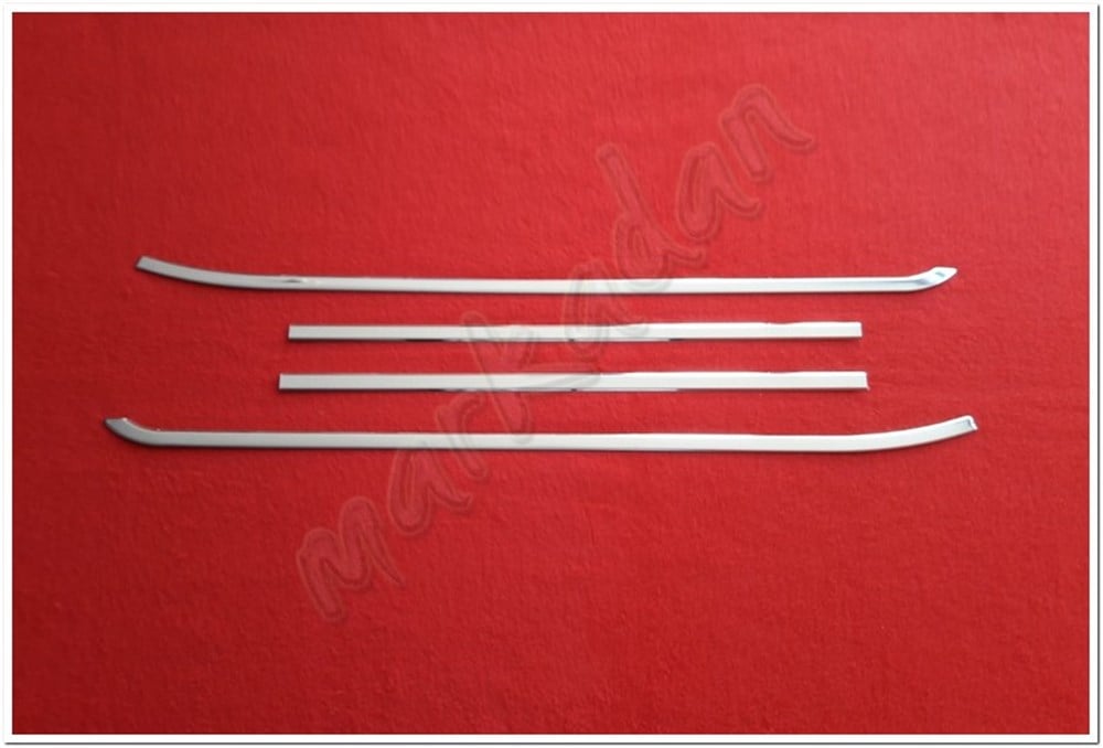 DB Chrome Fiat Doblo Cam Çıtası Nikelajı 2010 Sonrası 4 Parça P.Çelik