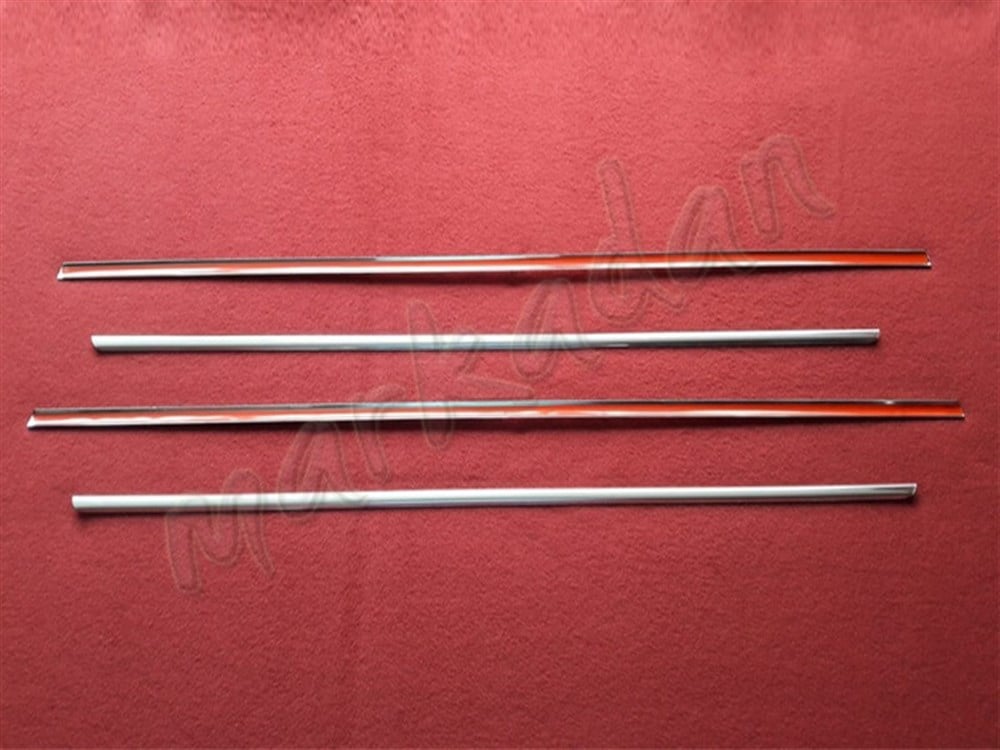 DB Chrome Mercedes E Klasse W124 Cam Çıtası Nikelajı 1984-1995 4 Parça P.Çelik