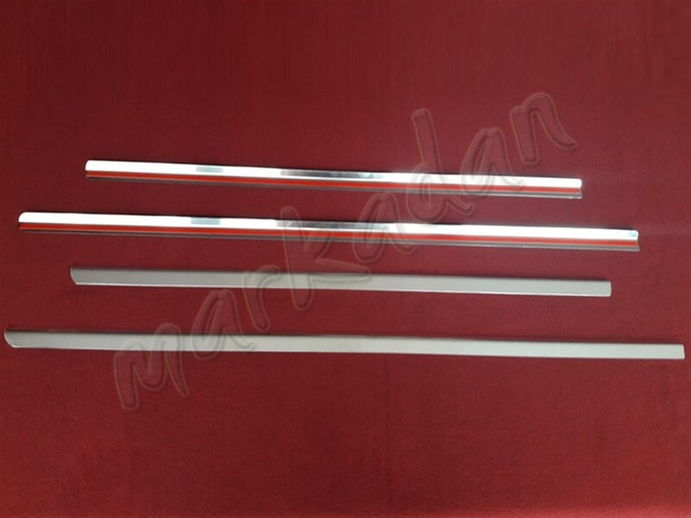 DB Chrome Mercedes E W211 Cam Çıtası Nikelajı 2002-2009 4 Parça P.Çelik