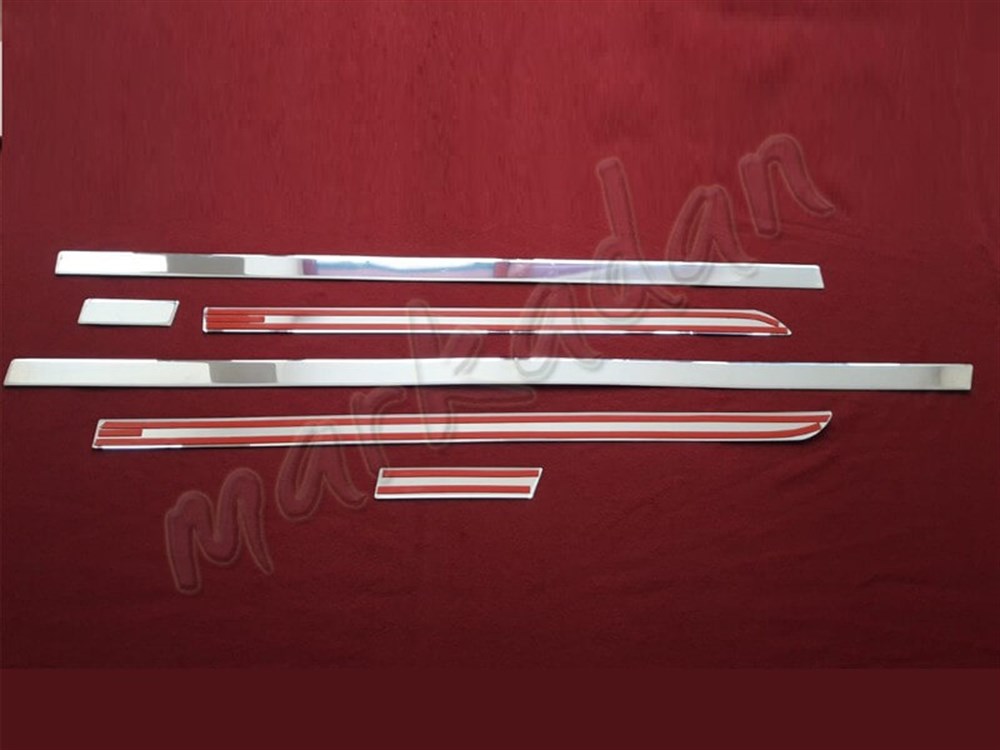 DB Chrome Mercedes Vito W447 Uzun Şasi Yan Kapı Çıtası Nikelajı 2014 Sonrası 6 Parça P.Çelik