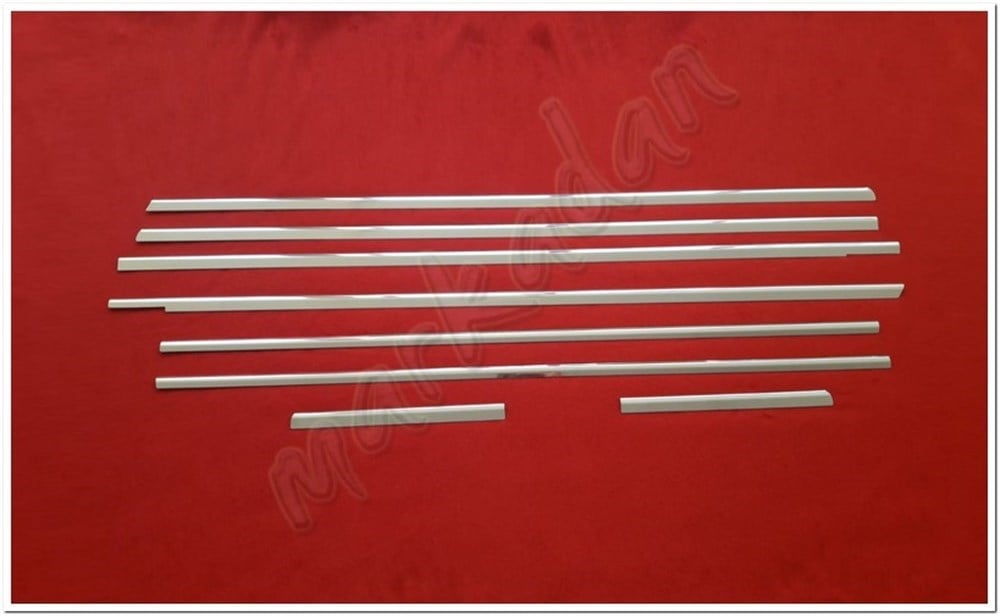 DB Chrome Mercedes Vito W639 Uzun Şasi Cam Çıtası Nikelajı 2004-2014 8 Parça P.Çelik