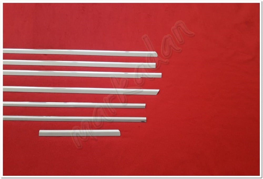 DB Chrome Mercedes Vito W639 Uzun Şasi Cam Çıtası Nikelajı 2004-2014 8 Parça P.Çelik