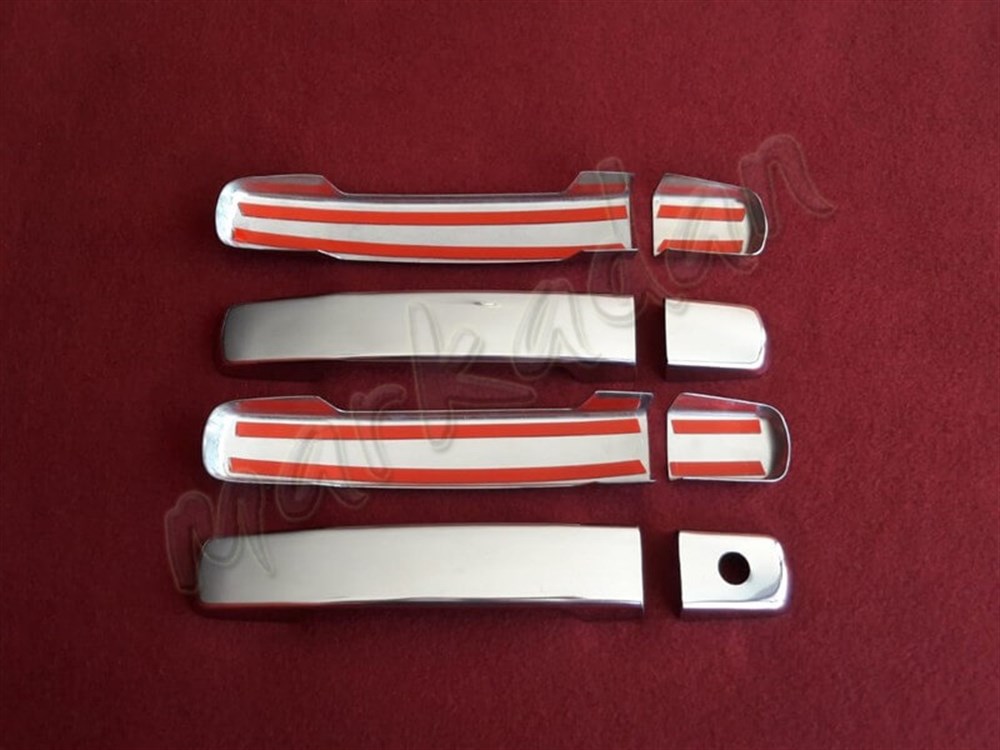 DB Chrome Nissan Navara Kapı Kolu Nikelajı Tek Delikli 2010-2015 4 Kapı P.Çelik