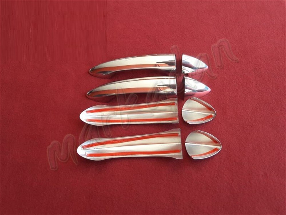 DB Chrome Opel Astra K Kapı Kolu Nikelajı 2015 Sonrası Sensörsüz 4 Kapı P.Çelik