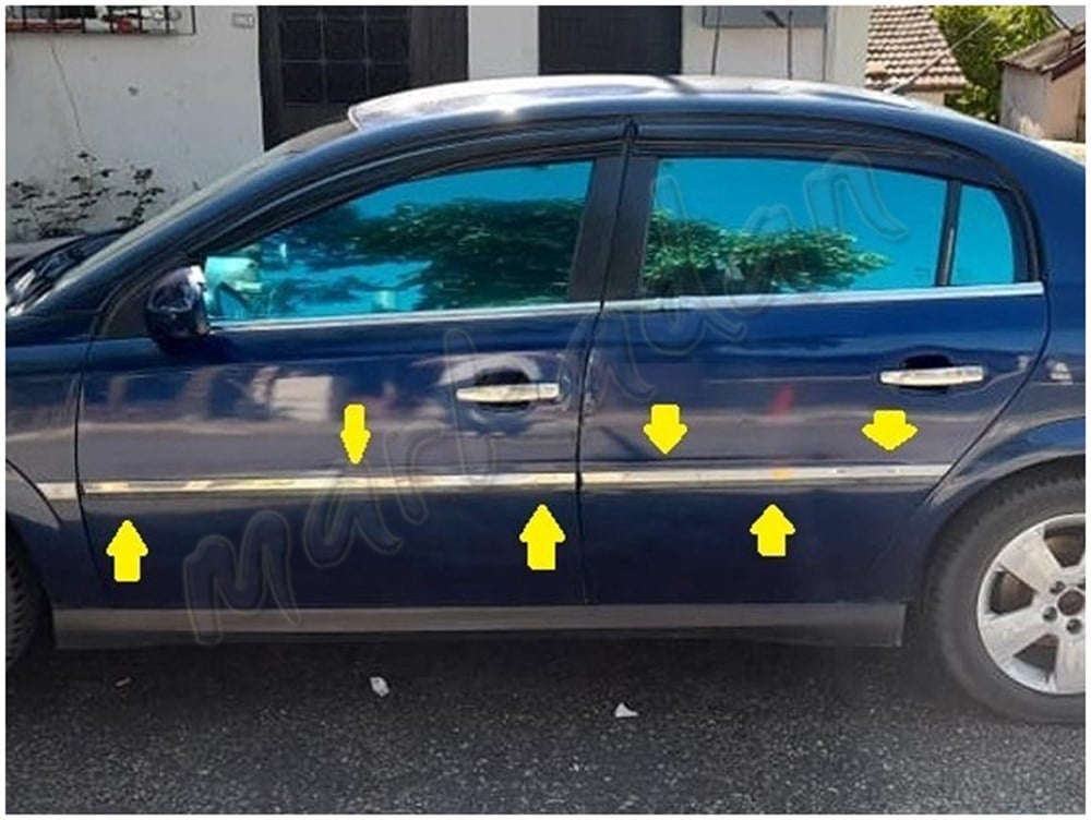 DB Chrome Opel Vectra C Krom Yan Kapı Çıtası 2002-2009 4 Parça P.Çelik