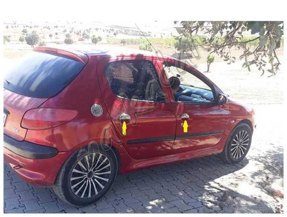 DB Chrome Peugeot 206 Kapı Kolu Nikelajı 1998-2012 4 Kapı P.Çelik