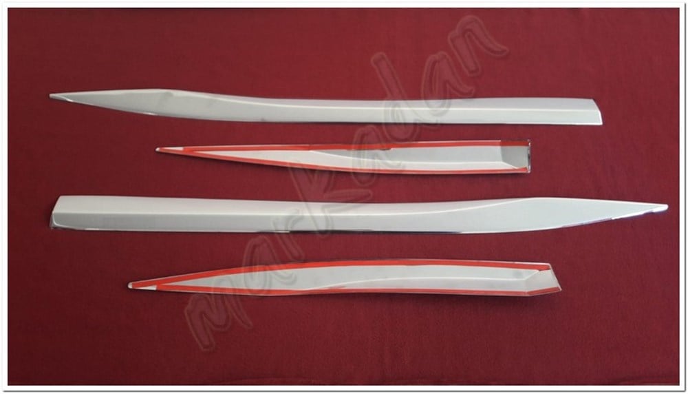 DB Chrome Peugeot 3008 Krom Yan Kapı Çıtası 2016 Sonrası 4 Parça P.Çelik