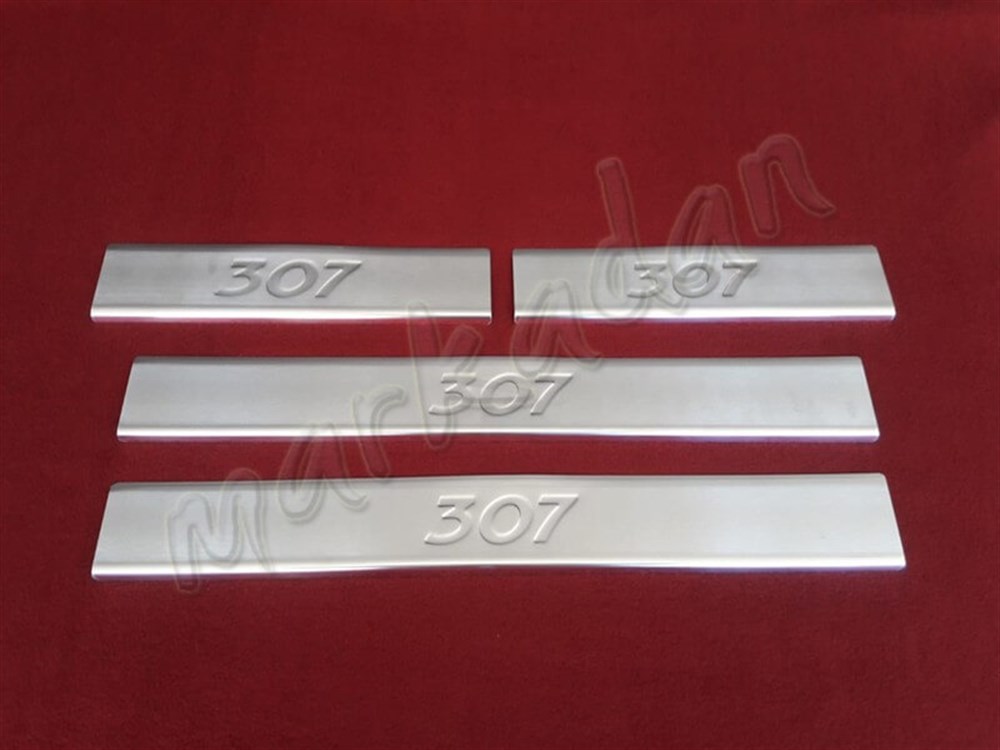 DB Chrome Peugeot 307 Krom Kapı Eşiği 2001-2008 4 Parça P.Çelik