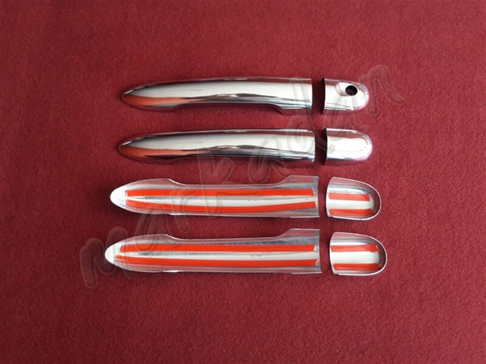 DB Chrome Renault Kangoo Kapı Kolu Nikelajı 2008 Sonrası 4 Kapı P.Çelik