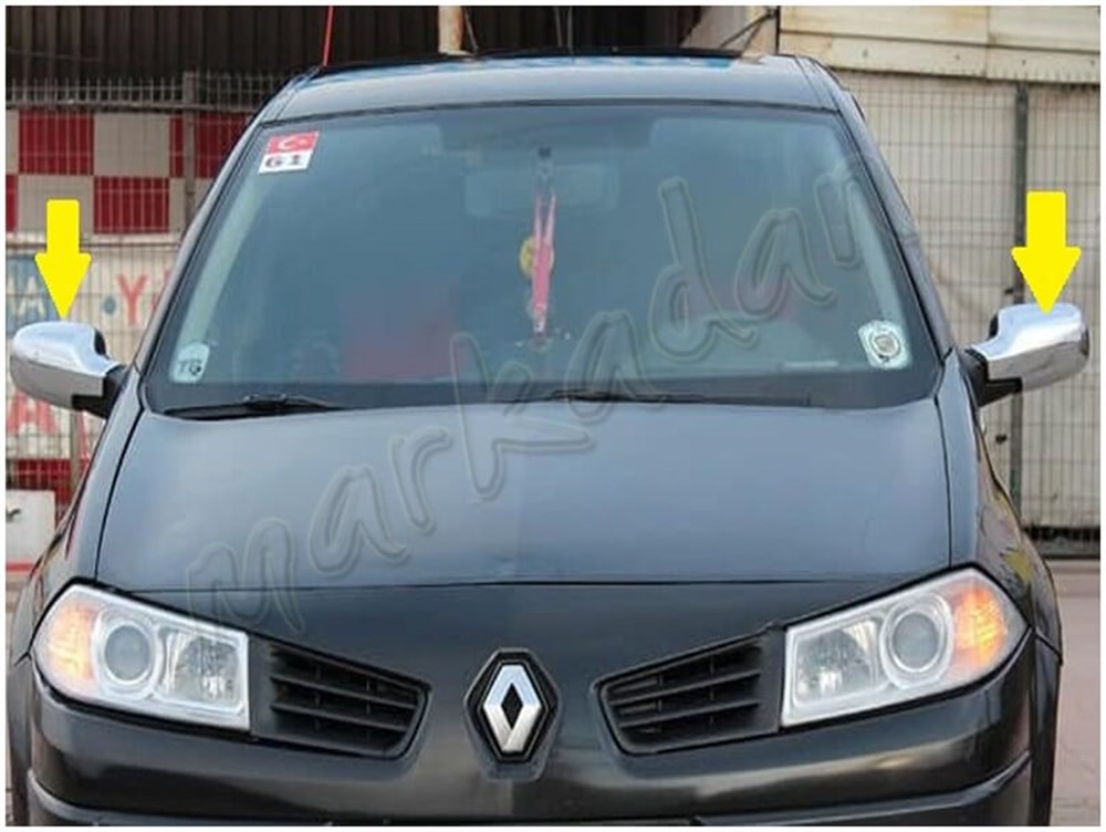 DB Chrome Renault Megane 2 Ayna Kapağı 2004-2010 2 Parça Abs Krom