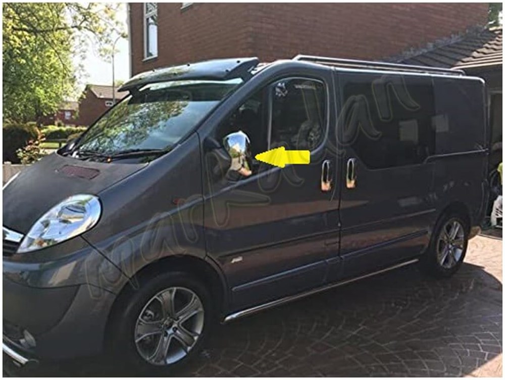 DB Chrome Renault Trafic Ayna Kapağı 2001-2014 2 Parça Abs Krom