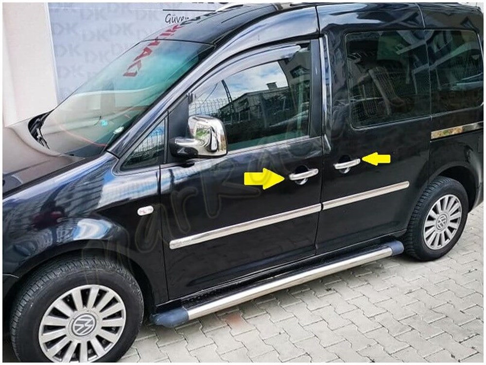 DB Chrome VW Caddy Kapı Kolu Nikelajı 2004-2014 4 Kapı P.Çelik