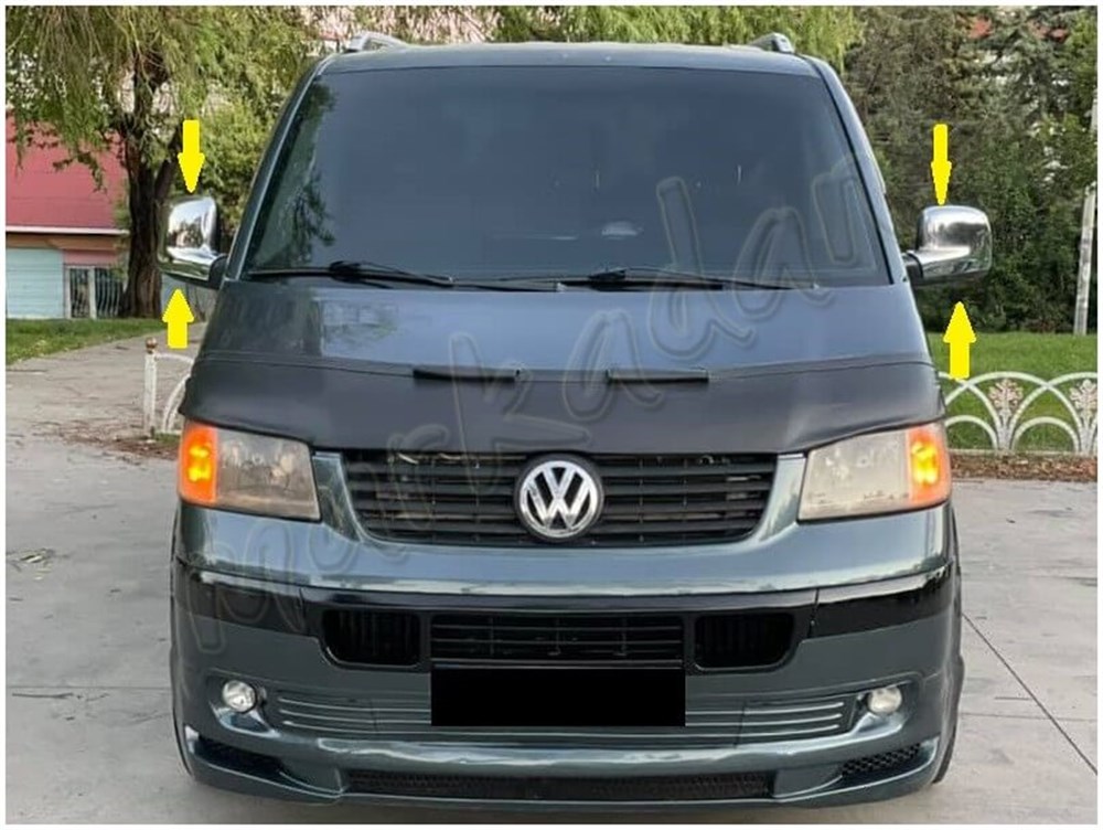 DB Chrome VW T5 Caravelle Ayna Kapağı 2003-2010 2 Parça Abs Krom