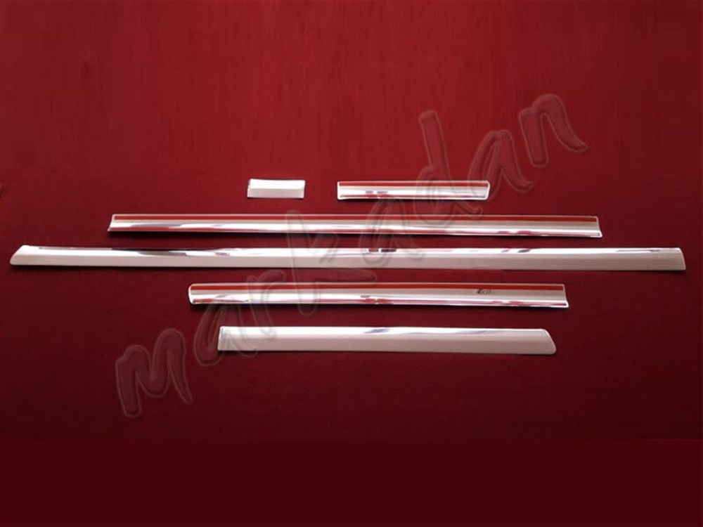 DB Chrome VW T6 Transporter Uzun Şasi Tek Sürgülü Krom Yan Kapı Çıtası 2015 Sonrası 6 Parça P.Çelik