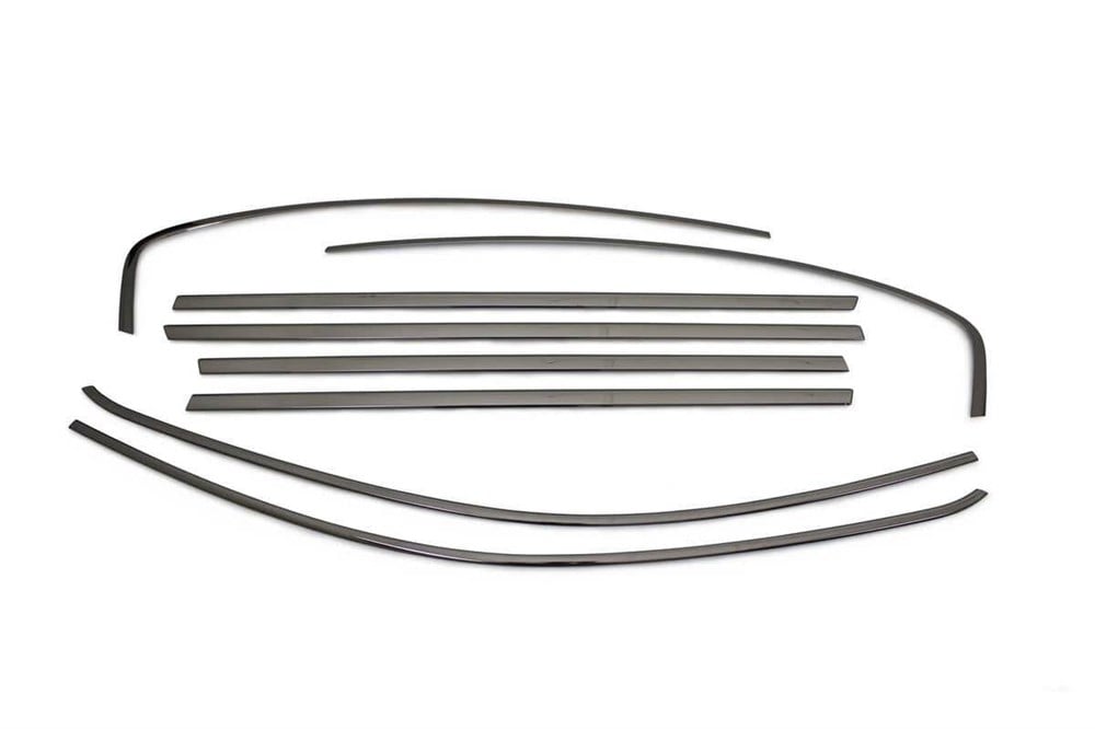 Fiat Egea HB/Sedan Siyah Krom Cam Çerçevesi 8 Parça 2015 ve Sonrası