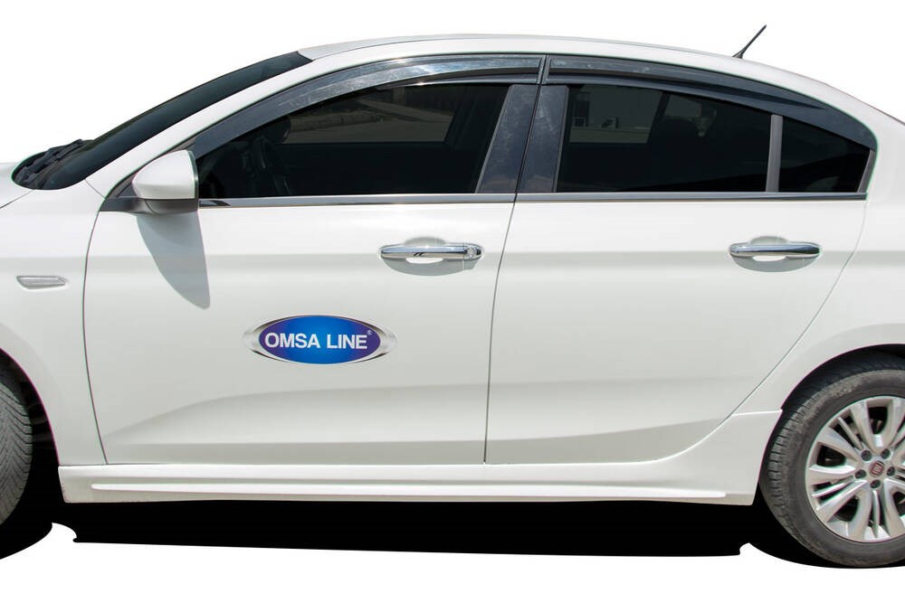 Fiat Egea HB/Sedan Siyah Krom Cam Çıtası 4 Parça 2015 ve Sonrası