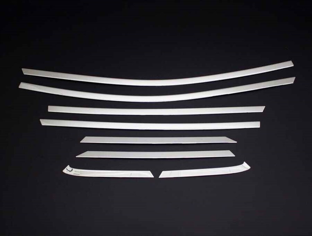 Ford Fiesta 7 HB Krom Üst Cam Çerçevesi 8 Parça 2017 ve Sonrası