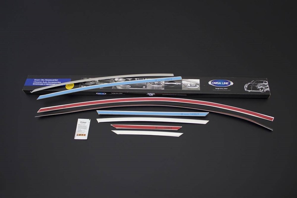 Ford Focus 3 Sedan Krom Üst Cam Çerçevesi 8 Parça 2011-2017 Arası