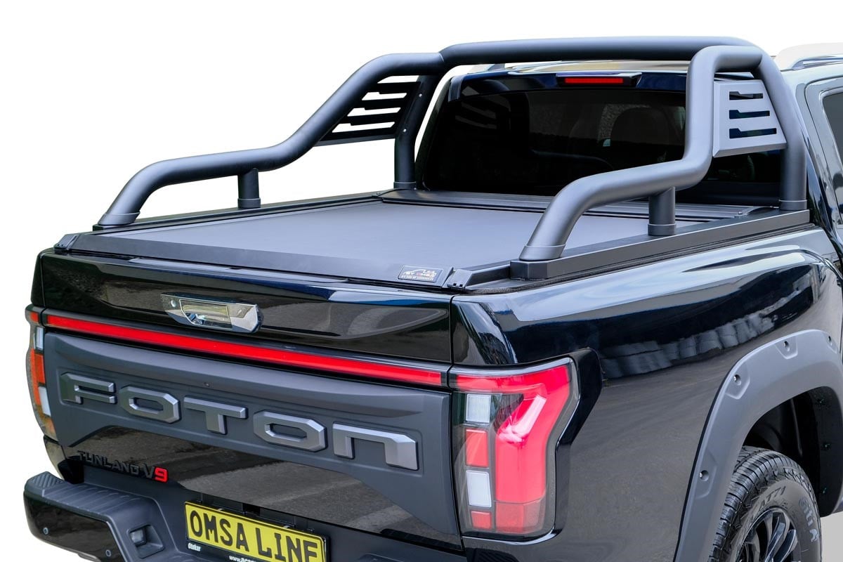 Foton Tunland V9 Omback Sürgülü Bagaj Kapama Orijinal Rollbar Uyumlu Siyah 2023 ve Sonrası