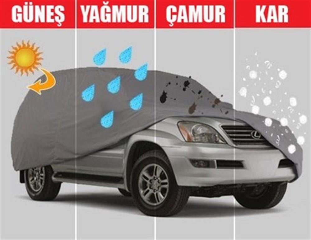 Guard Mercedes CLK 4 Mevsim Miflonlu Gri Branda