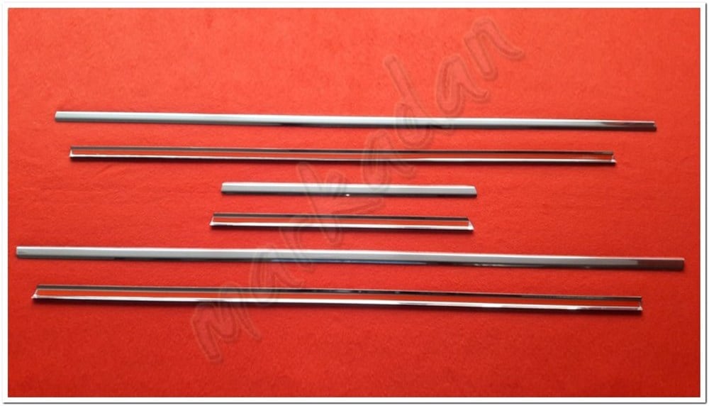 Markadan Bmw X5 Krom Cam Çıtası 1999-2006 6 Parça Paslanmaz Çelik