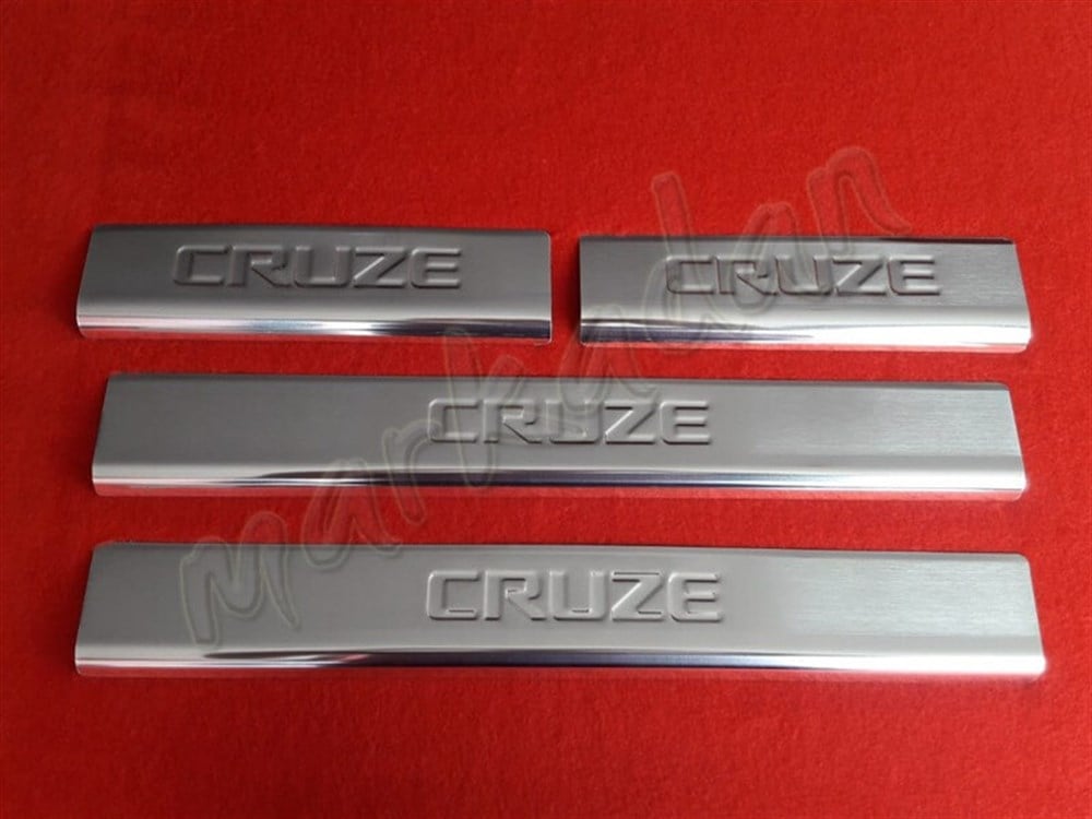 Markadan Chevrolet Cruze Kapı Eşiği 2009 Sonrası 4 Parça Paslanmaz Çelik