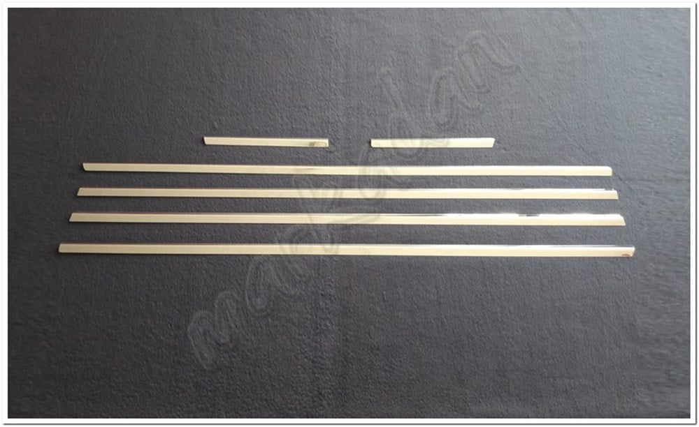 Markadan Citroen C5 Krom Cam Çıtası 2001-2007 6 Parça Paslanmaz Çelik