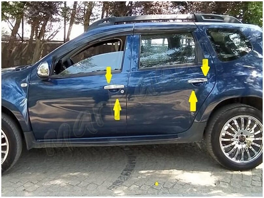 Markadan Dacia Duster Krom Kapı Kolu 2010-2017 4 Kapı Paslanmaz Çelik