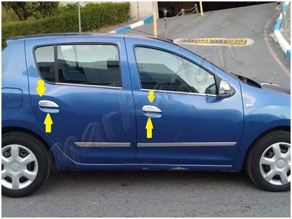 Markadan Dacia Sandero Krom Kapı Kolu 2013 Sonrası 4 Kapı Paslanmaz Çelik