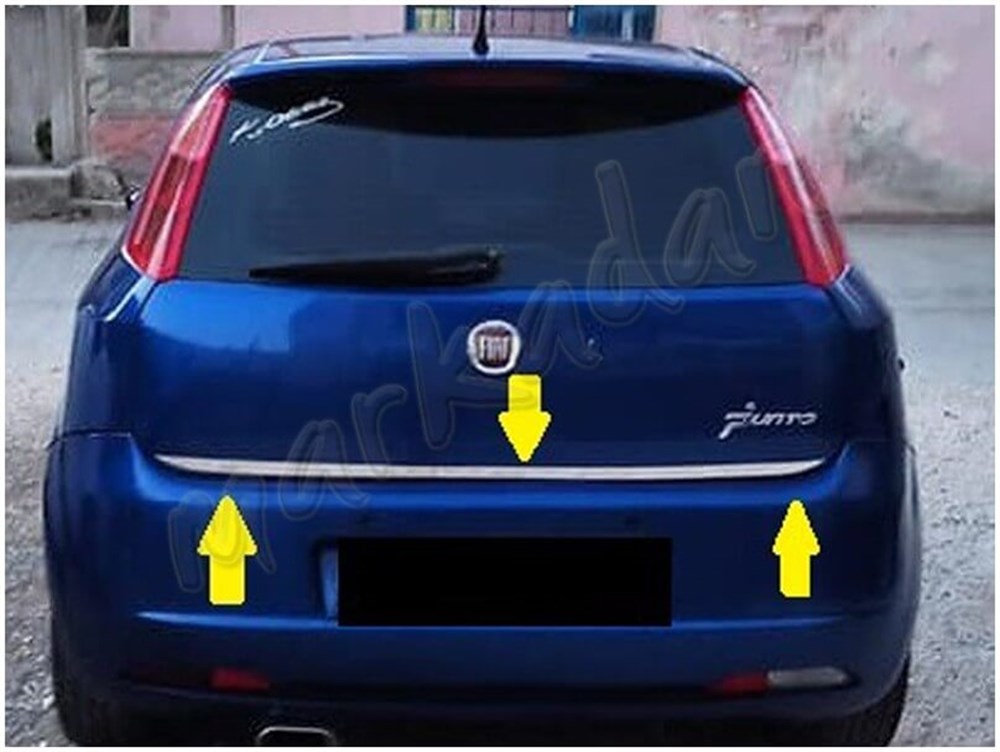 Markadan Fiat Grande Punto Krom Bagaj Alt Çıta 2005 Sonrası Paslanmaz Çelik