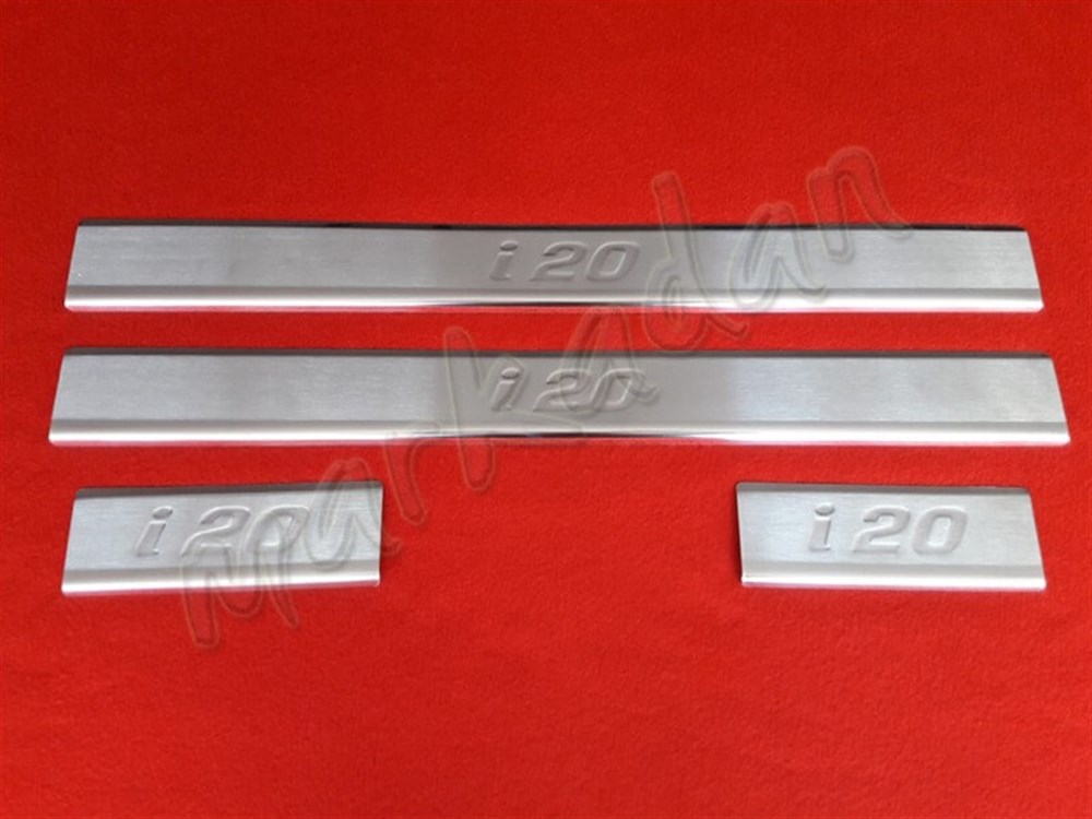 Markadan Hyundai i20 Kapı Eşiği 2014-2020 4 Parça Paslanmaz Çelik