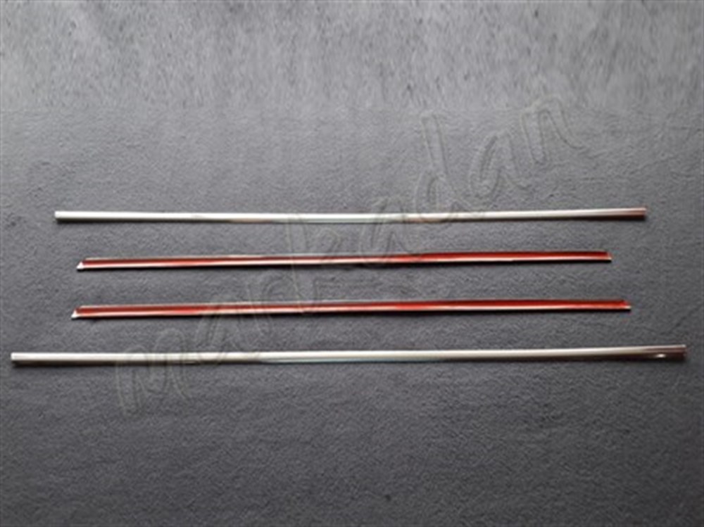 Markadan Mercedes E Klasse W124 Cam Çıtası 1984-1995 4 Parça Paslanmaz Çelik