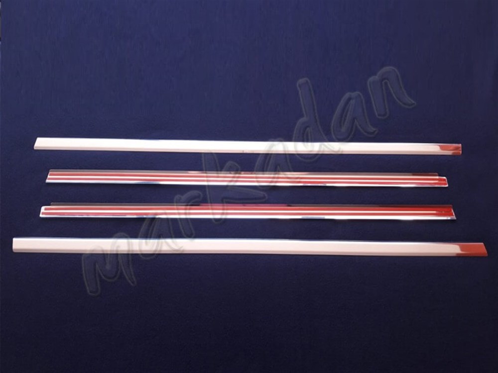 Markadan Mitsubishi Lancer Cam Çıtası 2008 Sonrası 4 Parça Paslanmaz Çelik