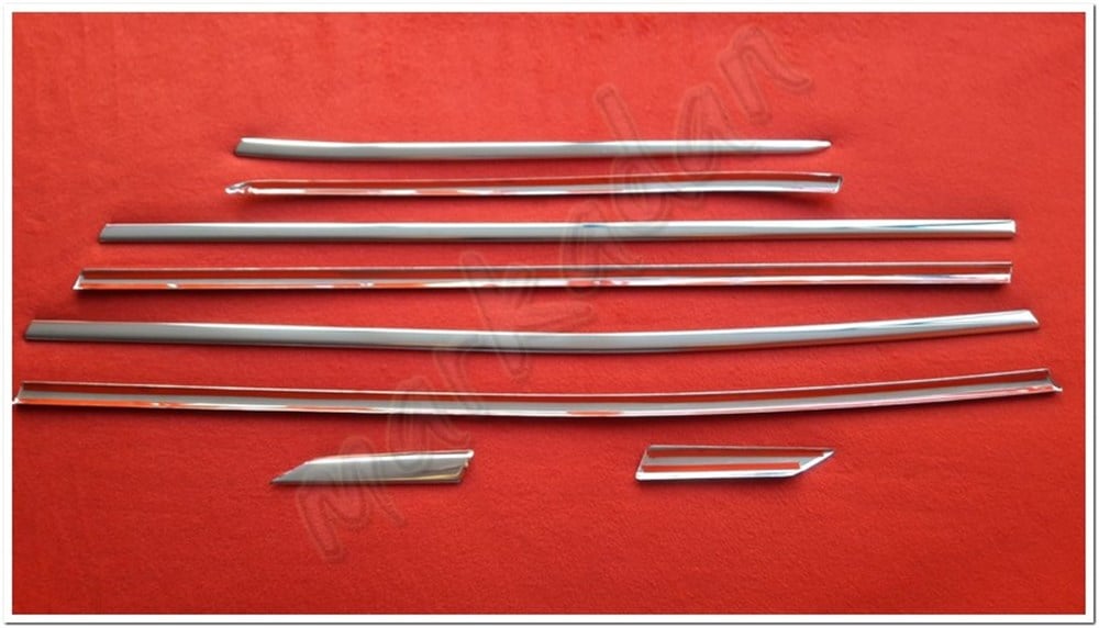 Markadan Peugeot 3008 Krom Cam Çıtası 2016 Sonrası 8 Parça Paslanmaz Çelik