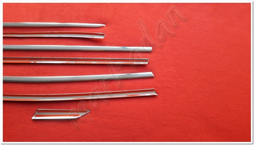 Markadan Peugeot 3008 Krom Cam Çıtası 2016 Sonrası 8 Parça Paslanmaz Çelik