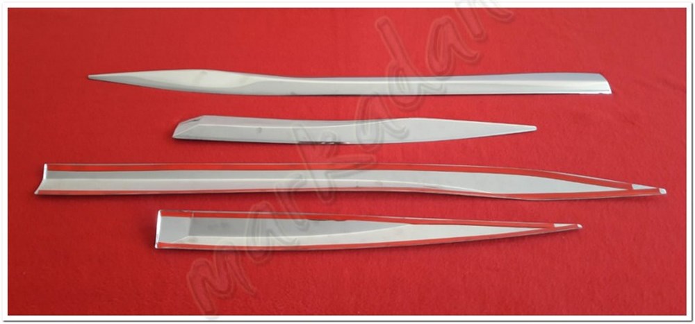 Markadan Peugeot 3008 Krom Yan Kapı Çıtası 2016 Sonrası 4 Parça Paslanmaz Çelik