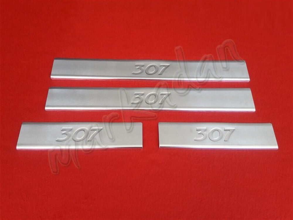 Markadan Peugeot 307 Kapı Eşiği 2001-2008 4 Parça Paslanmaz Çelik
