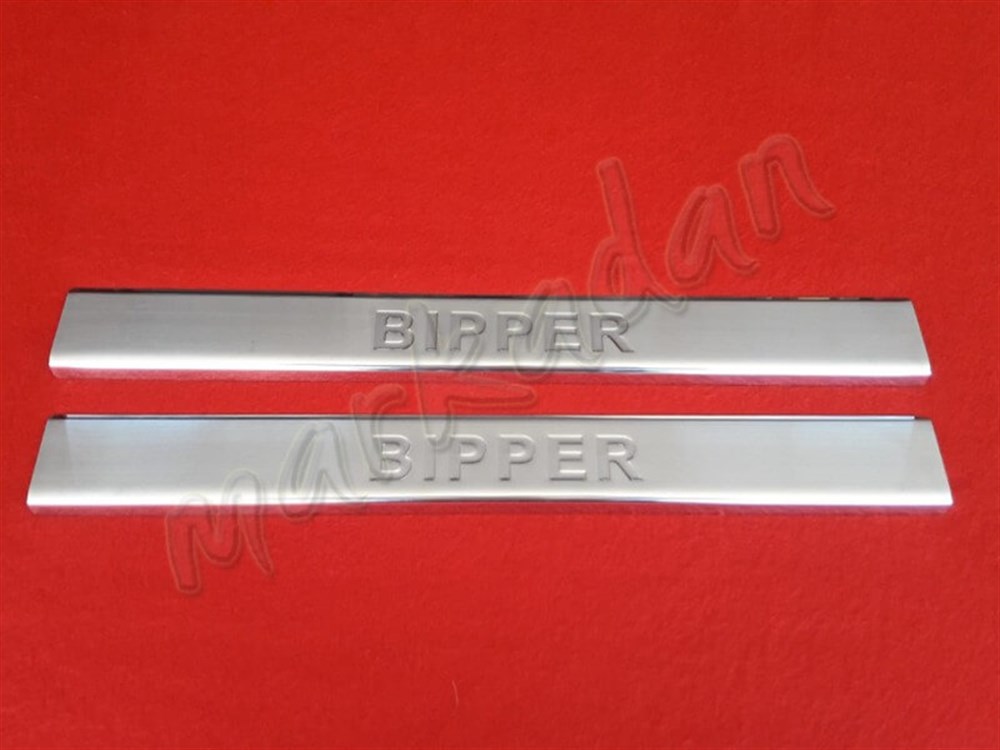 Markadan Peugeot Bipper Kapı Eşiği 2008 Sonrası 2 Parça Paslanmaz Çelik