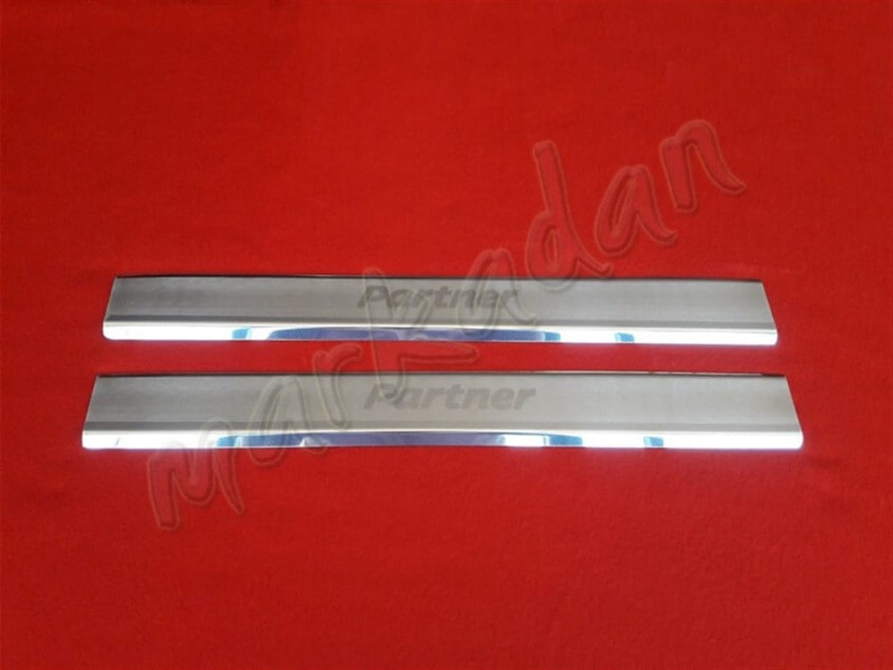 Markadan Peugeot Partner Kapı Eşiği 1996-2008 2 Parça Paslanmaz Çelik