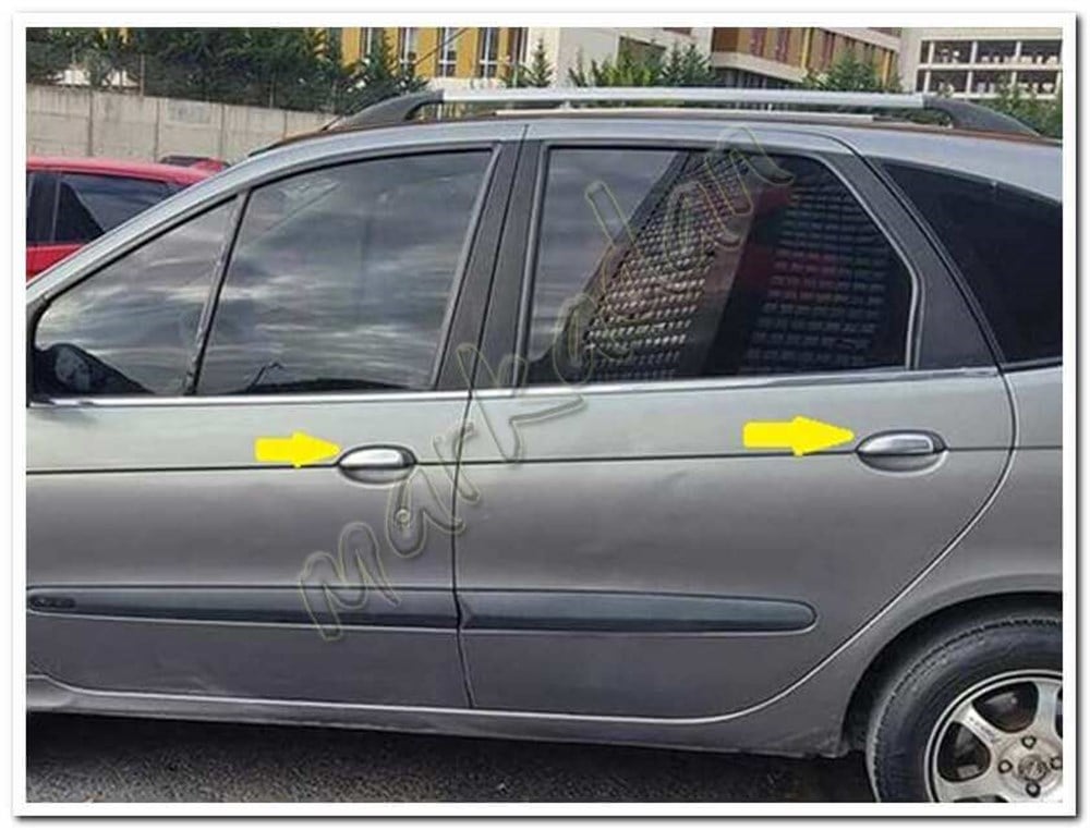 Markadan Renault Scenic Krom Kapı Kolu 1996-2003 4 Kapı Paslanmaz Çelik