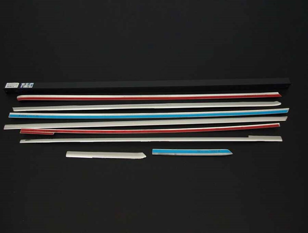 Mercedes Vito/W447 Krom Cam Alt Çıtaları 8 Parça Tek Sürgülü  (L3: Uzun Şase)  2014 ve Sonrası