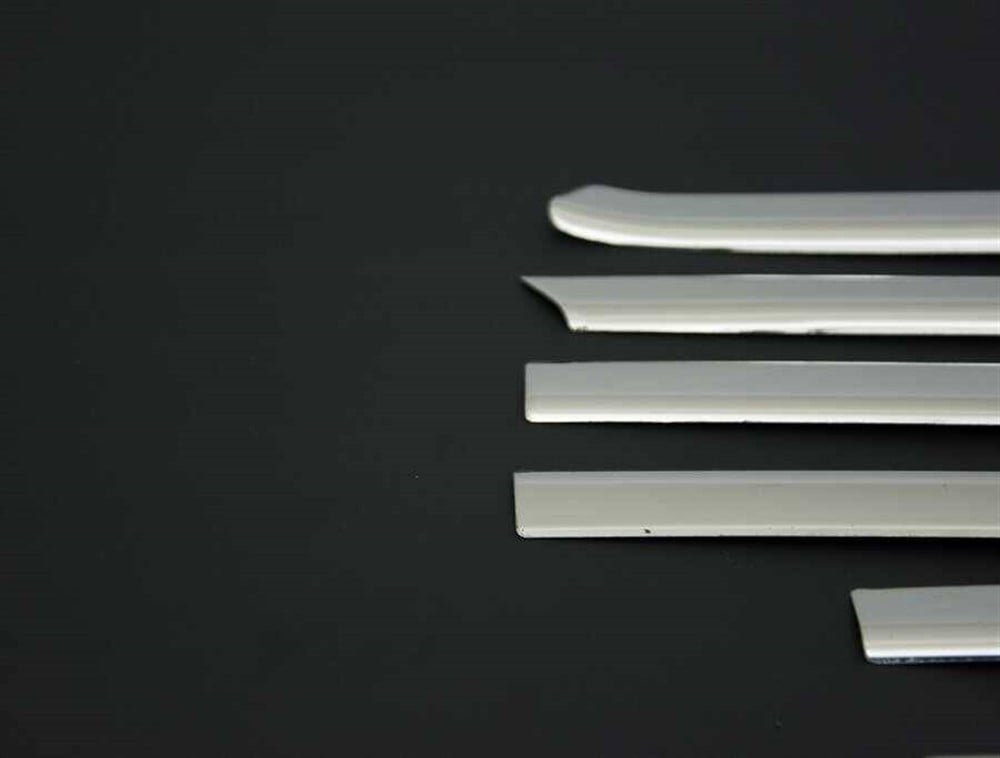 Mercedes Vito/W447 Krom Cam Alt Çıtaları 8 Parça Tek Sürgülü  (L3: Uzun Şase)  2014 ve Sonrası