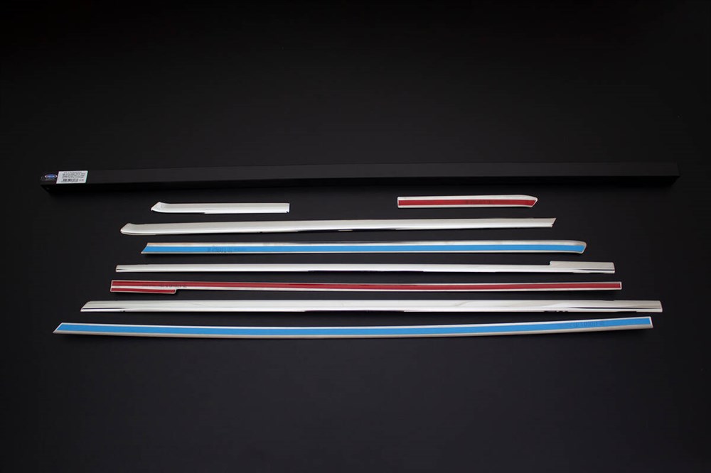 Mercedes Vito/W447 Krom Cam Alt Çıtaları 8 Parça Tek Sürgülü Kapı L2 Kısa Şase 2014 ve Sonrası