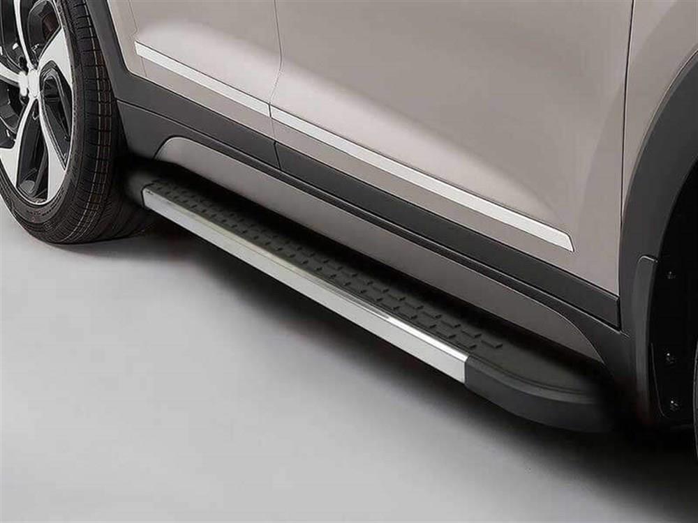 Omsa Line Fiat Doblo Yan Basamak 2010 Sonrası Uzun Şasi Nevada Krom Alınlı Yan Koruma Basamak